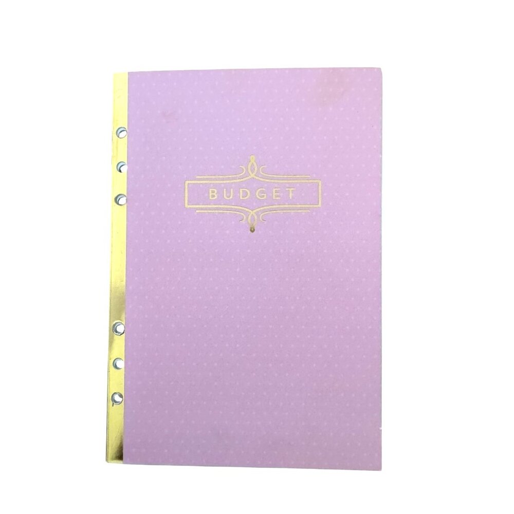 Recollections Budget Planner Inserts With Pink Cover & Gold Accents 40 Sheets 6-